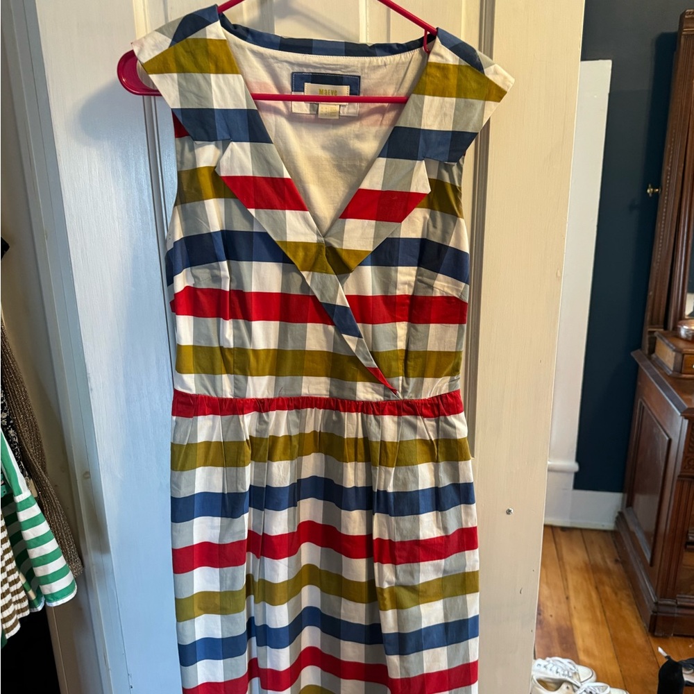 Anthropologie Maeve plaid dress